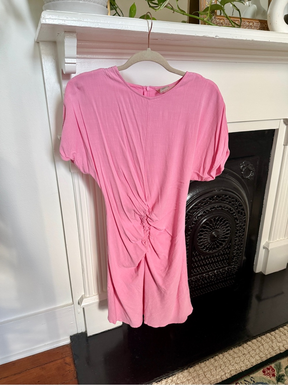 H&M Women’s Pink Ruched Mini Dress